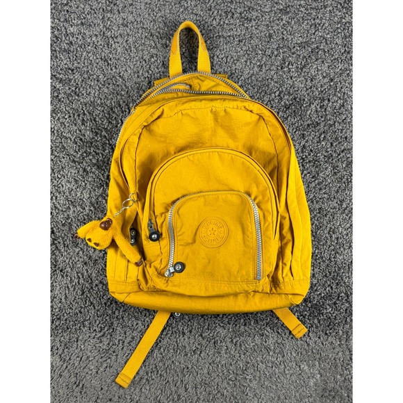 Kipling Handbags - Kipling Seoul Small Backpack Yellow Crinkle Nylon Bookbag BP4414-2WY w Keychain